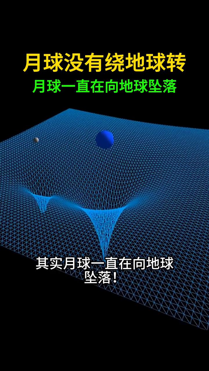 月球没有绕地球转，月球一直在向地球坠落。
千万别被课本骗了，月球根本就没有在绕着