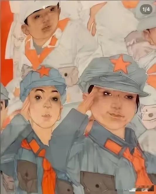 这是刘翔鹏的作品《新时代的长征路之星星火》，他是山东师大美院教授、清华美院博士，
