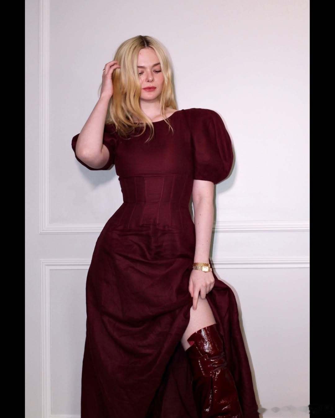 艾丽·范宁出席Apple TV新剧《玛戈没钱了》媒体发布会的照片 