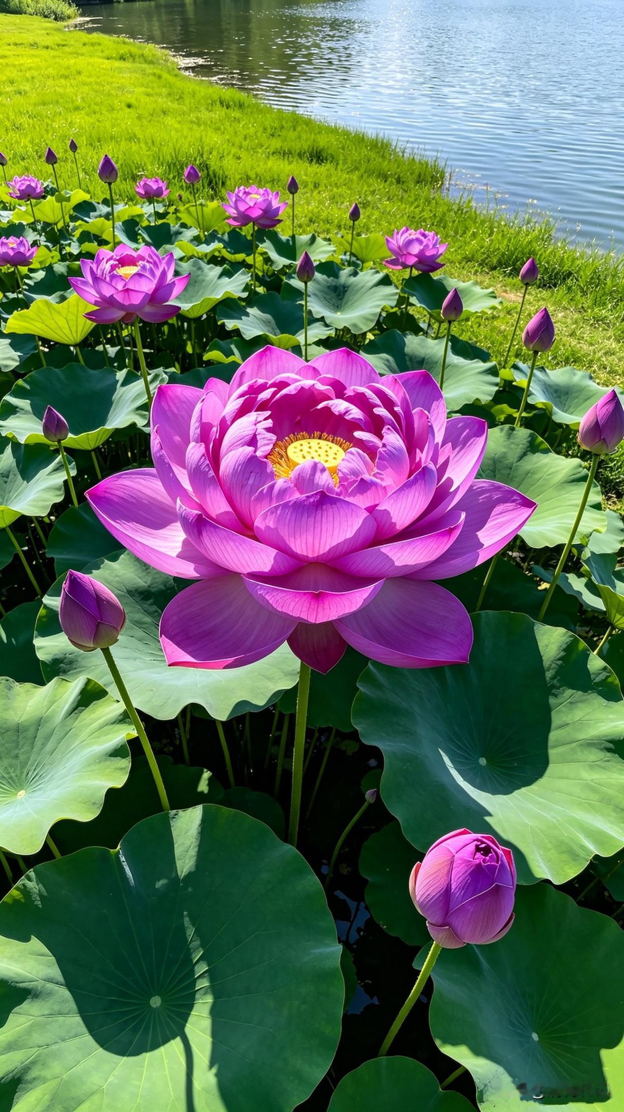 五月，夏风微醺，荷香满塘，日子清透，喜欢，把夏天的色彩装进镜头里，每一帧都是生机