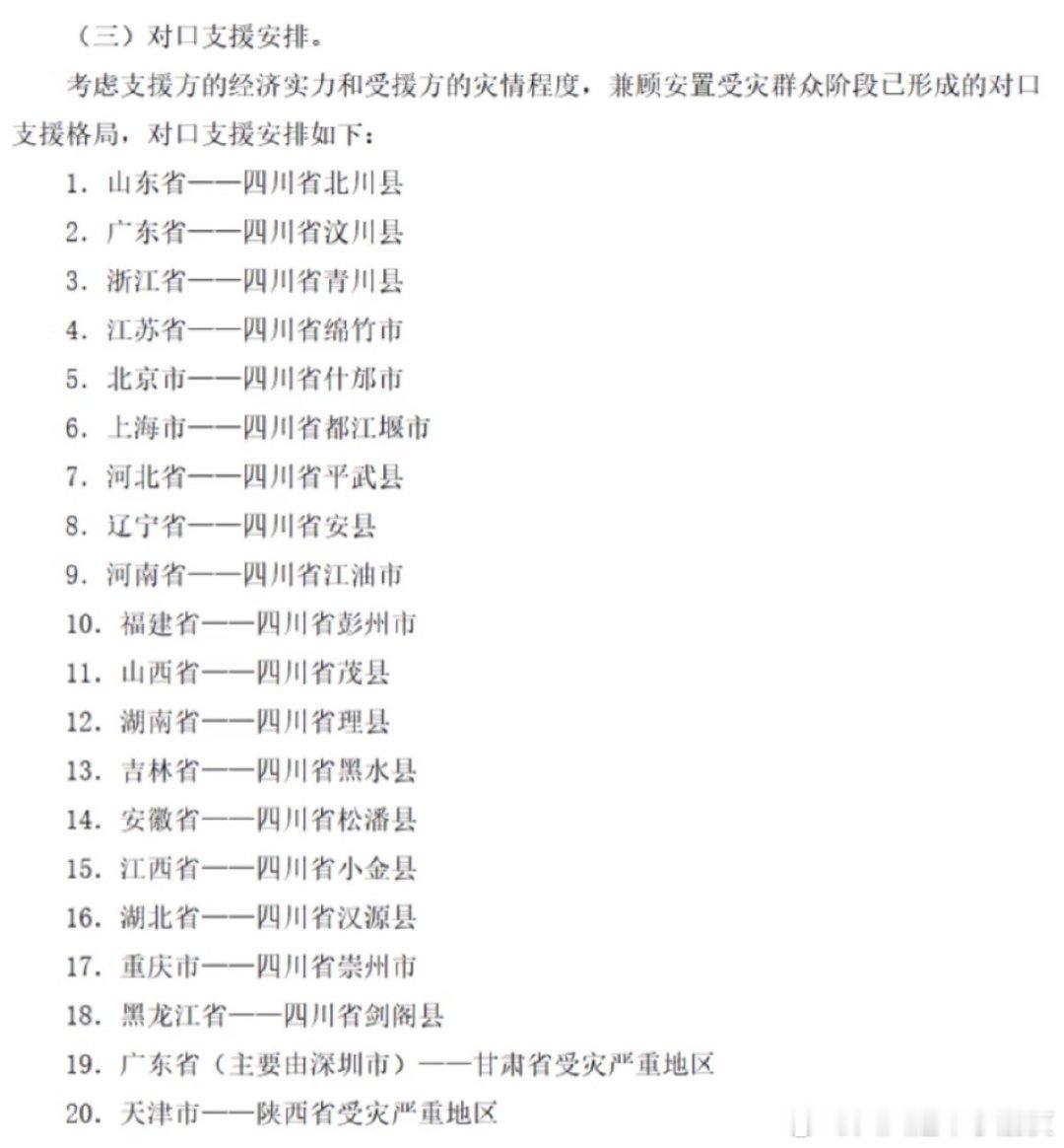 汶川地震18周年另外，作为四川人，要感谢全国对口援建的各个省市人民，我这里列举几