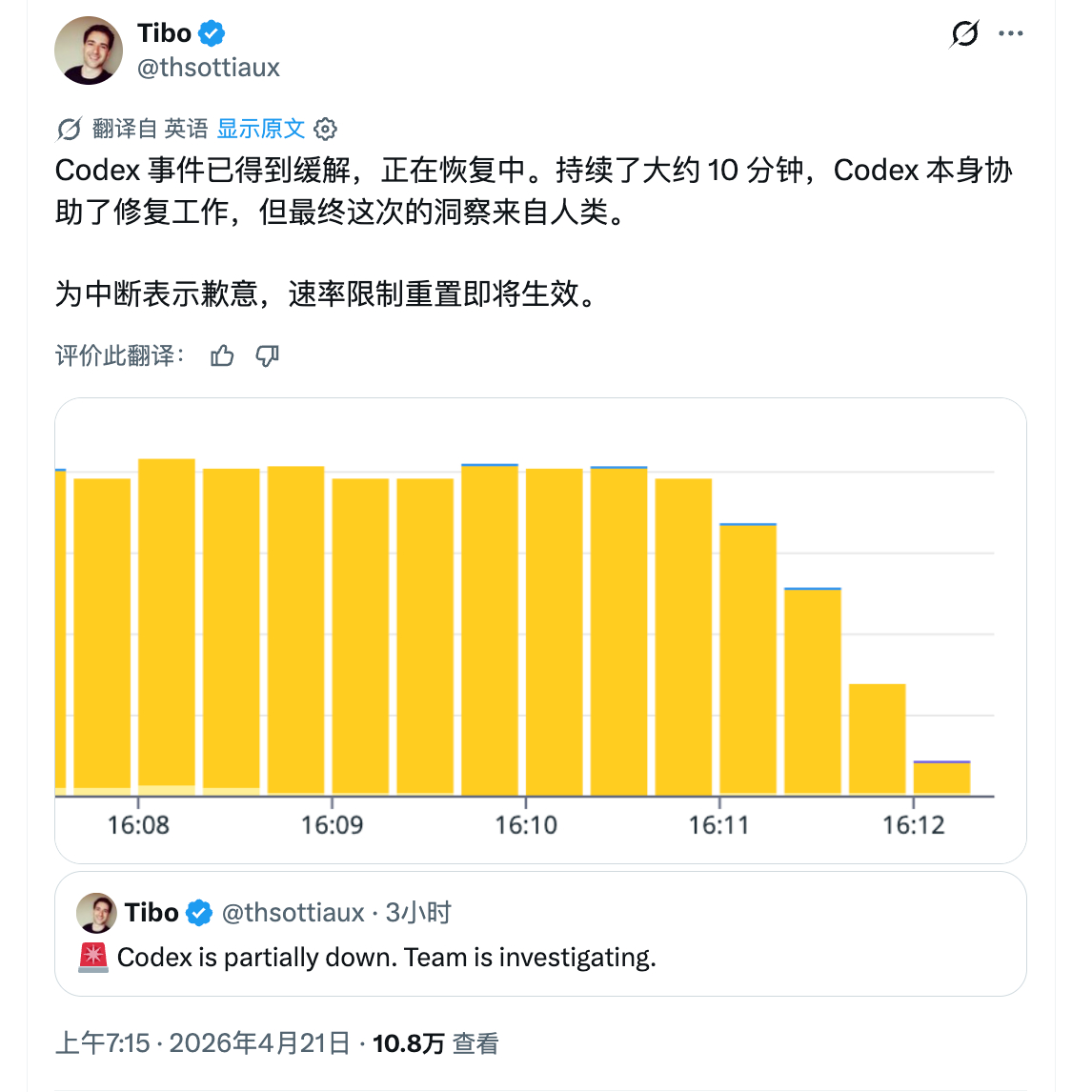 Codex 额度又又又又重置了，不使劲蹬，真的对不起 OpenAI。 