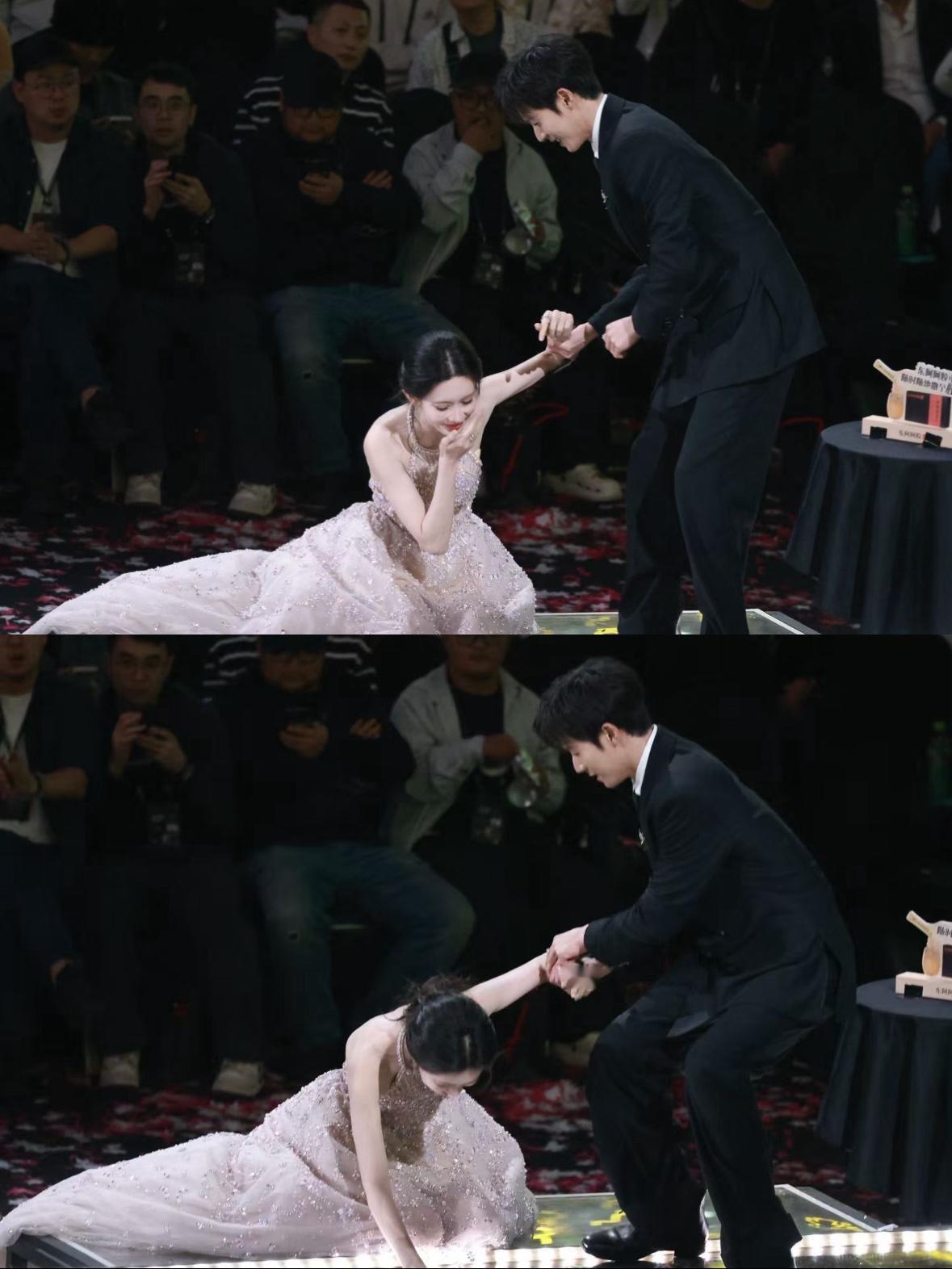 孟子义这一摔，
竟然把自己的cp给摔没了，
原来大家一直磕她和李均锐，没想到是大