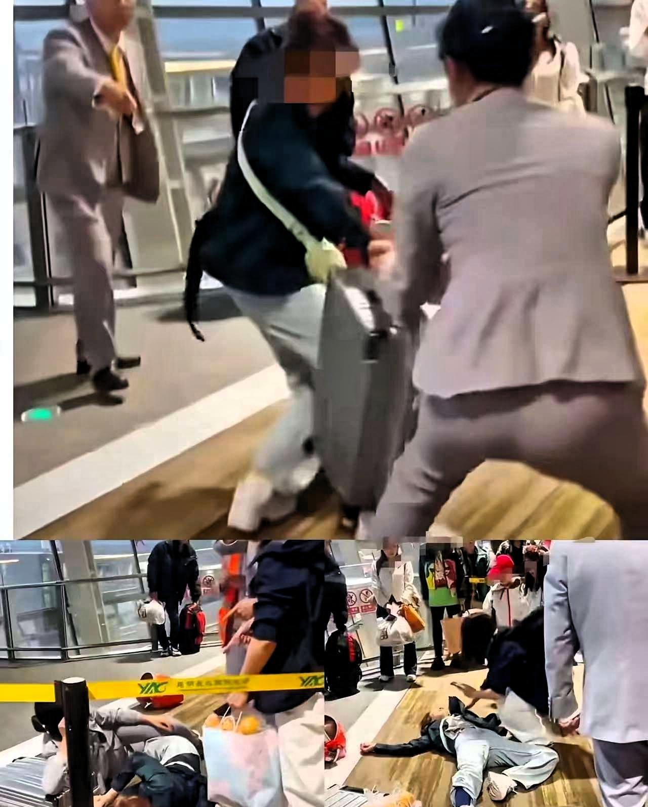 大闹昆明机场的，这一家五口
姥姥这一趟，可把两个小家伙吓惨了
 
昆明机场一家五