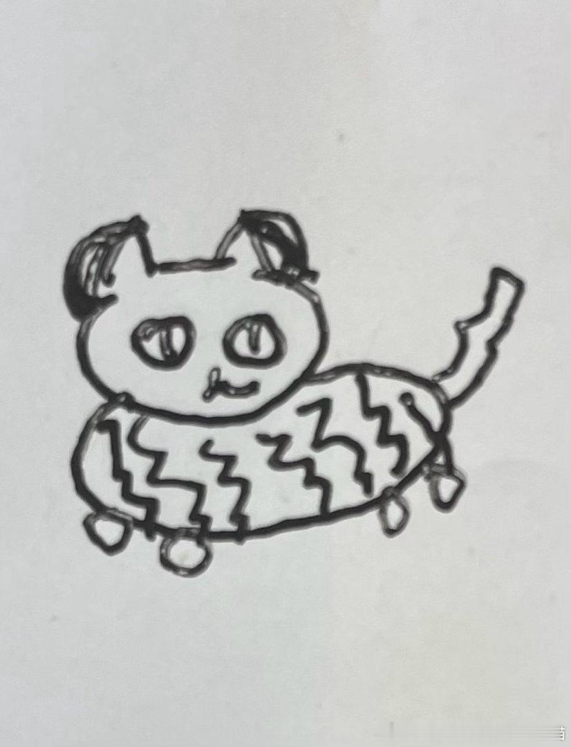 50244【丑猫】朋友画的我们几个的猫猫，嗯嗯努力辨认孩子中…丑猫卢浮宫