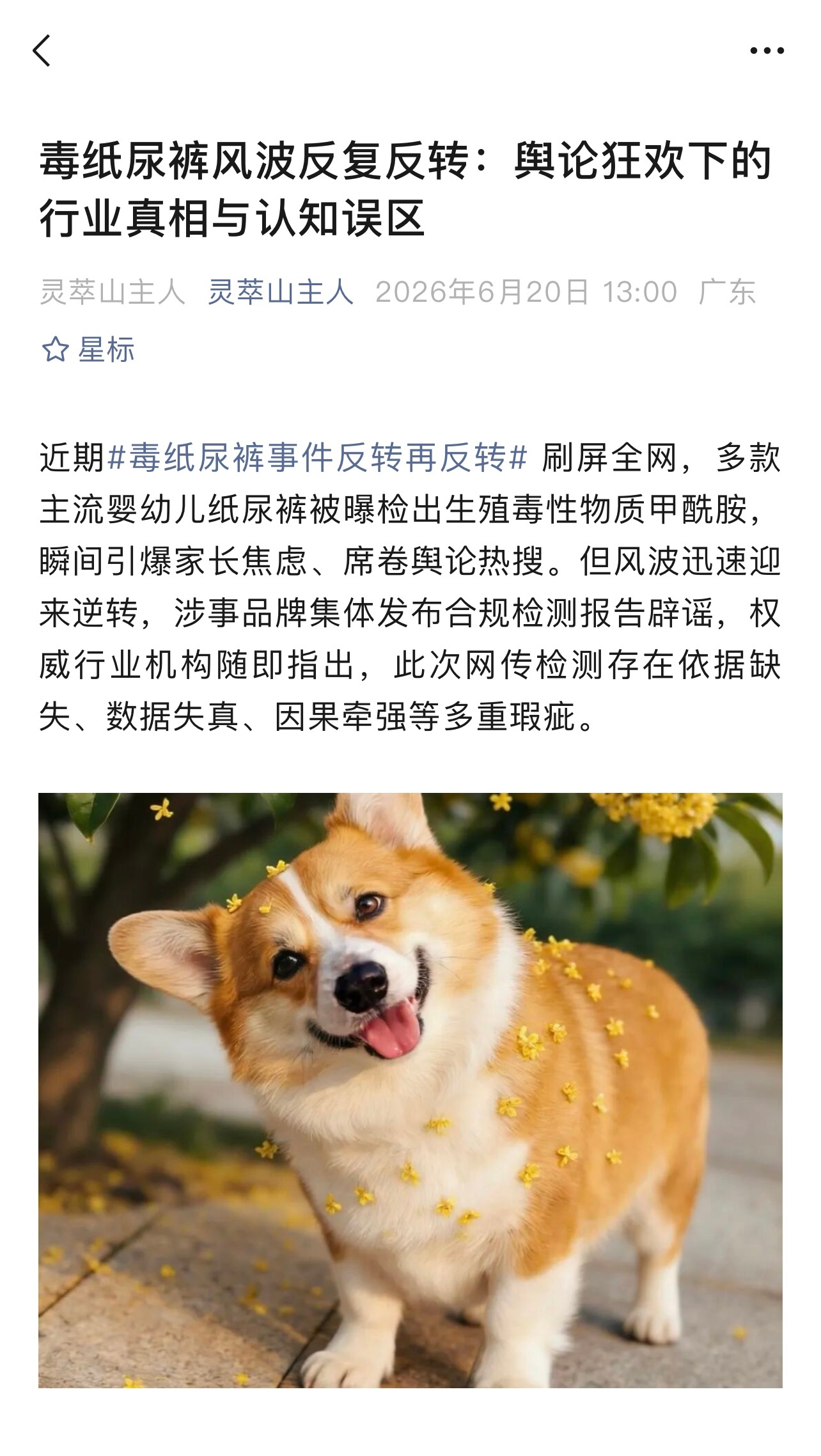 毒纸尿裤事件反转再反转