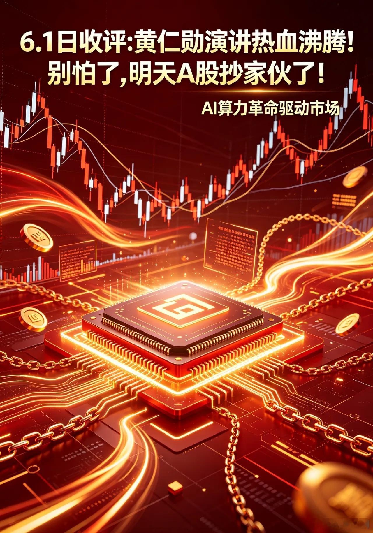 6.1日收评:黄仁勋演讲热血沸腾!别怕了,明天A股抄家伙了！       今天韩