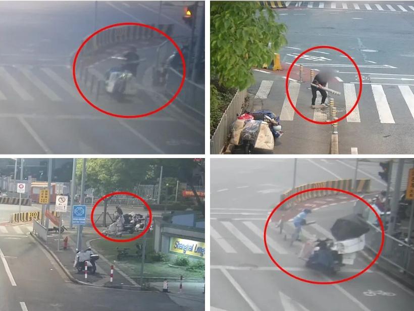 上海青浦公安分局华新派出所民警开展路面常规巡逻，巡查至辖区新协路与华南路交汇路口