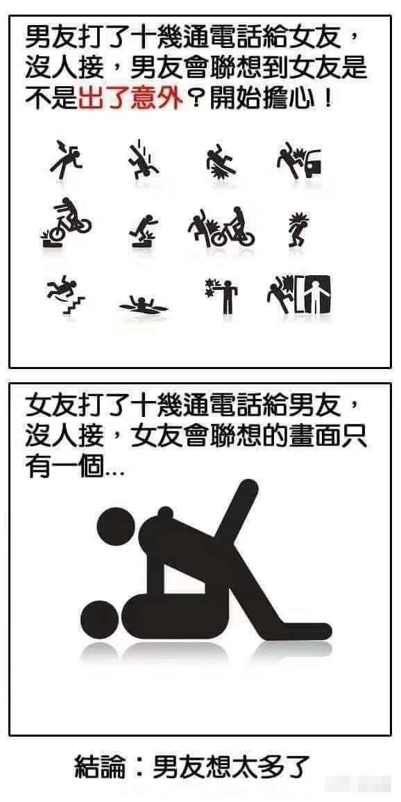 男女有别！