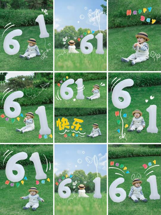 0⃣️元拍创意照︱六一儿童节宝宝气球创意照