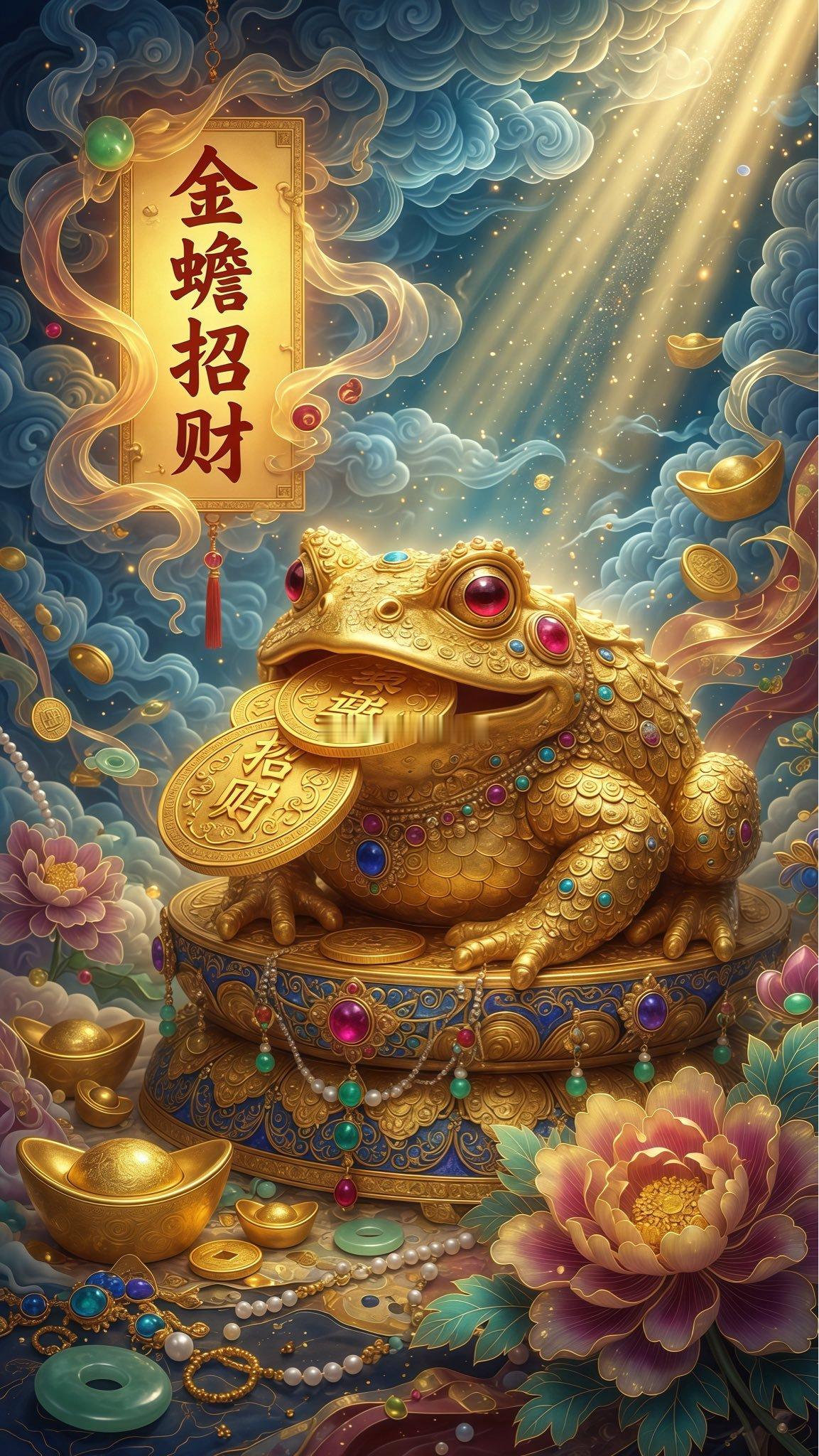 赞此金蟾，招财进宝 