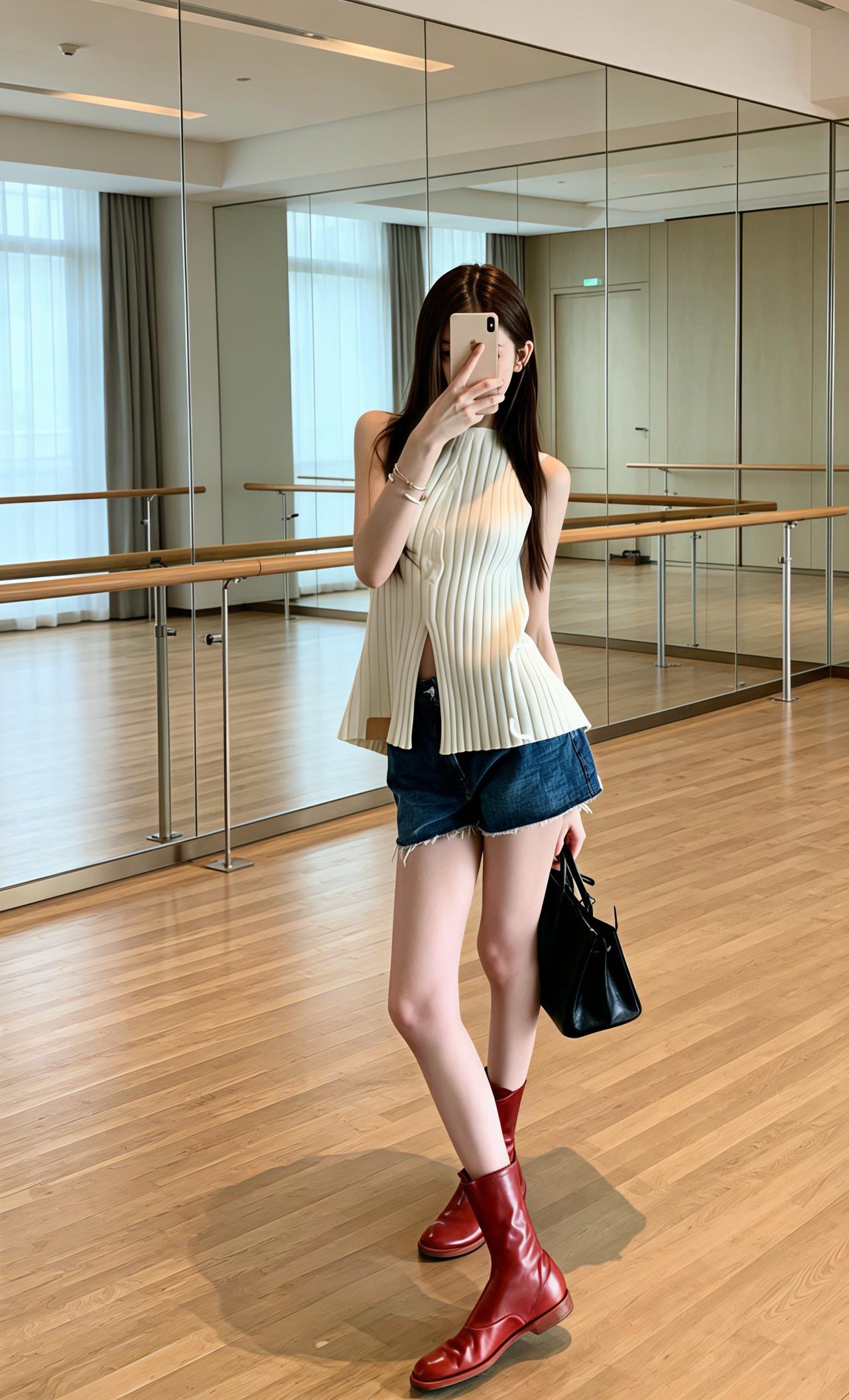 一眼心动的夏季穿搭 无法拒绝的夏日穿搭 无袖上衣短裤搭配 女大穿搭日常 时髦精背