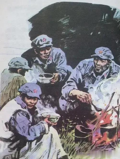 《金色的鱼钩》，大家还记得吗，当年我上学时 声情并茂朗读到老班背着伤病员小红军吃