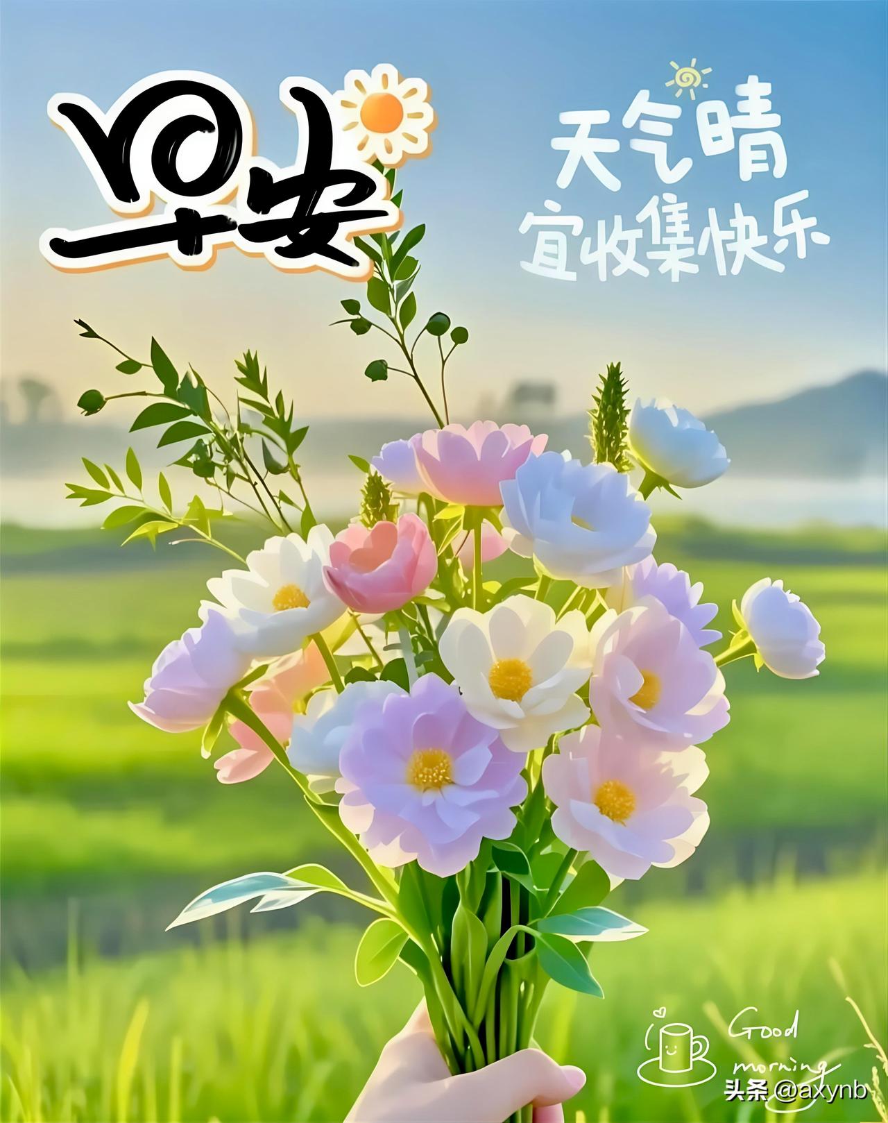 清晨一声早，情谊到永久。
牵挂记心上，温暖似朝阳。
有缘才相聚，惜缘情更长。
愿