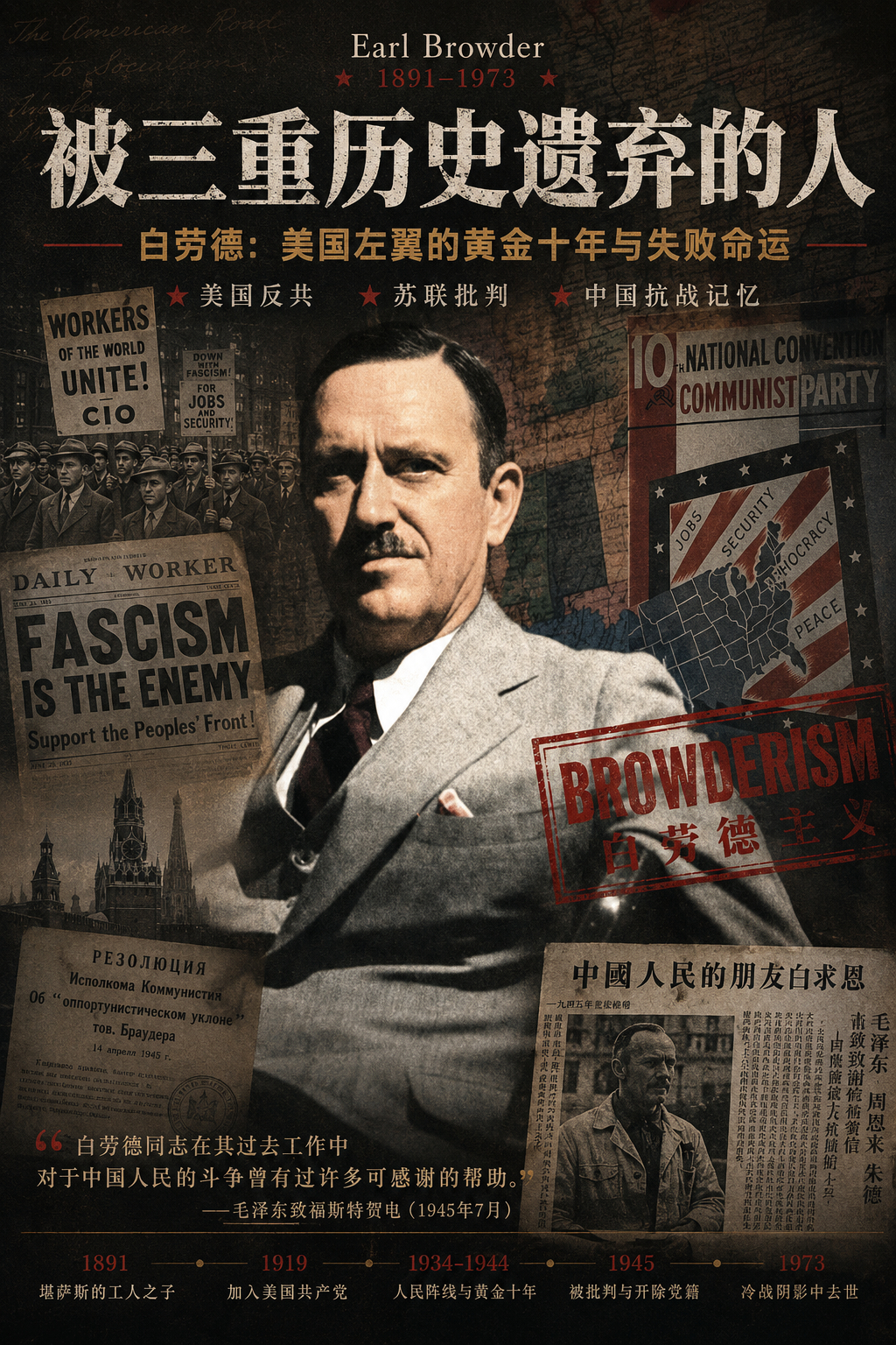 白劳德（Earl Russell Browder，1891-1973），共产主义