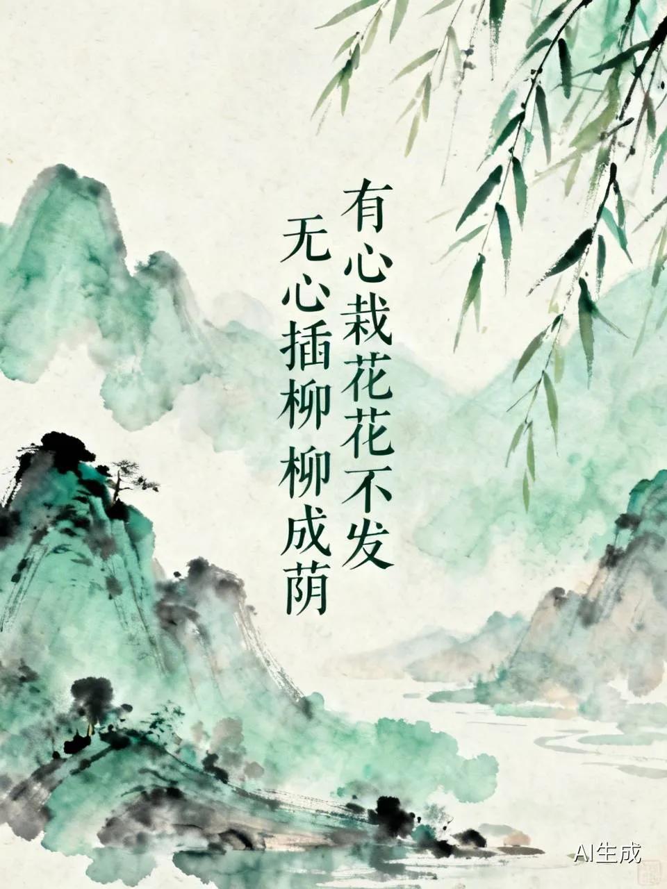 无心插柳柳成荫