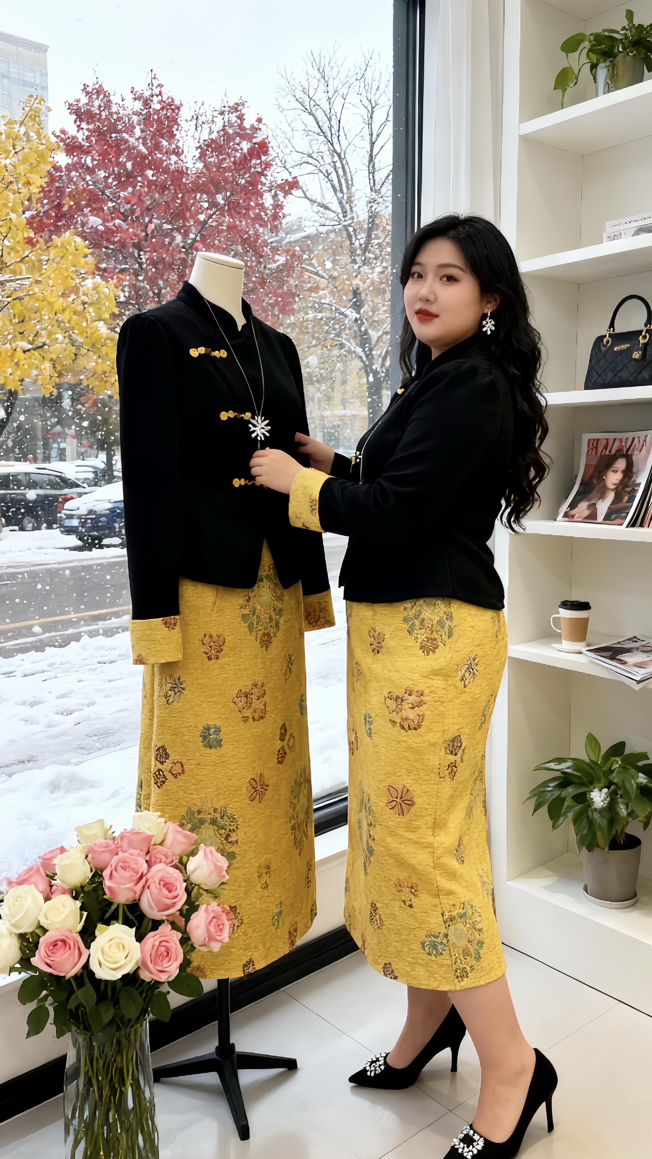 谁穿谁好看 国风古韵 大码女装120斤到220斤 不怕你胖就怕你不时尚 冬季穿搭