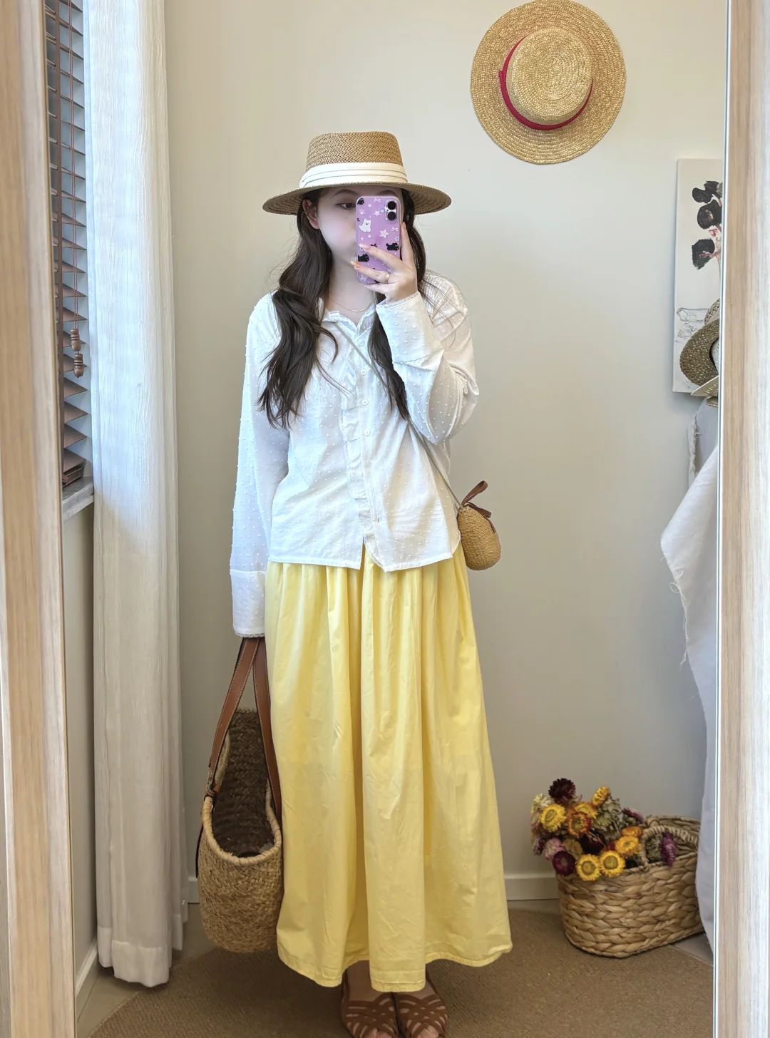 💛明媚小黄裙和花边衬衫