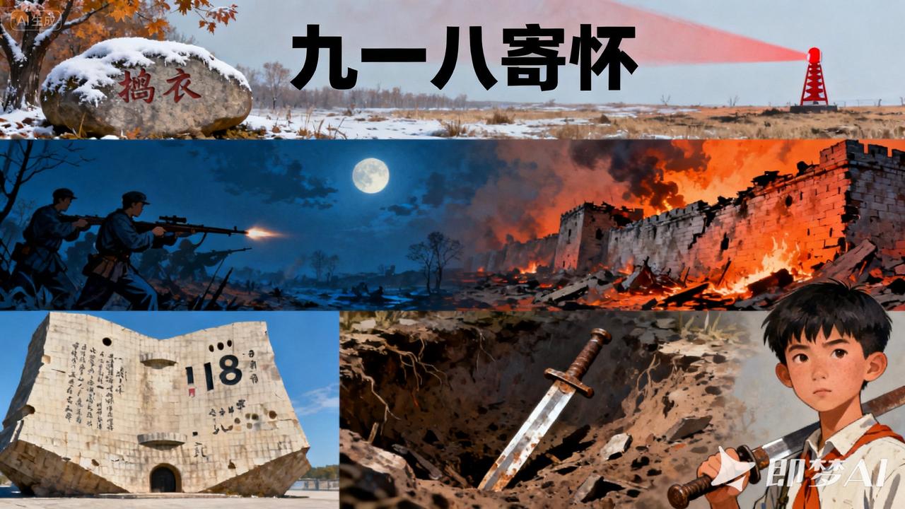 《九一八寄怀》
寒砧敲碎九秋霜，又听警报裂大荒。
夜半枪声惊晓月，当年炮火蚀城隍