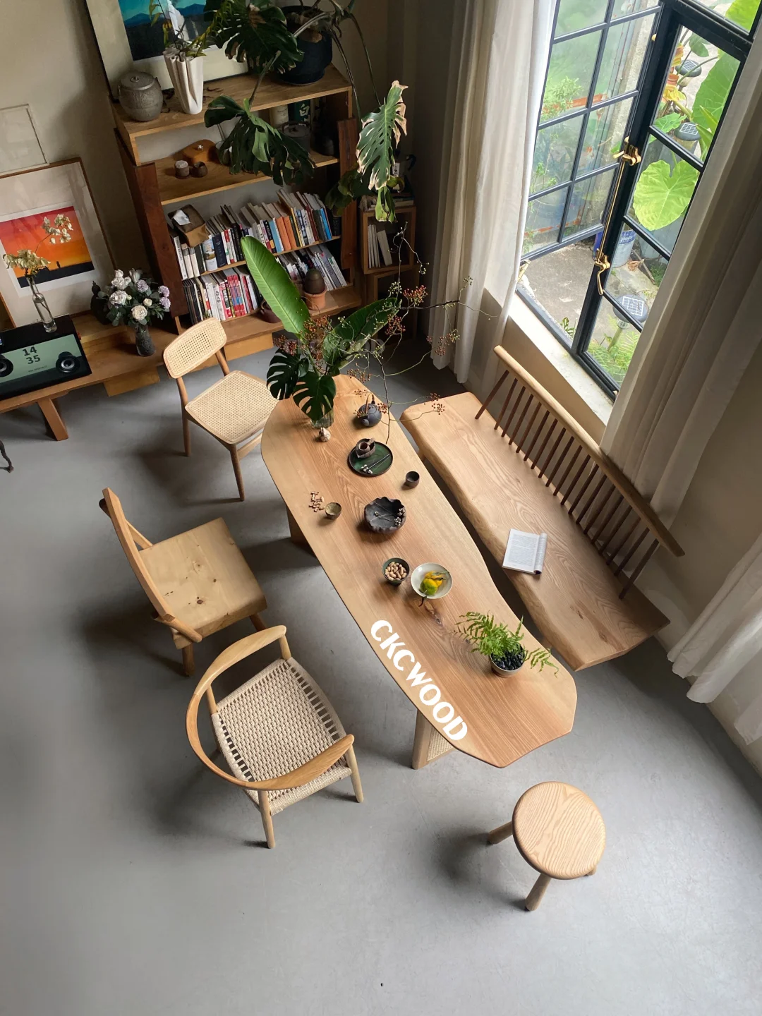 我家奶油原木风阳台｜直接把茶空间🍵搬回家