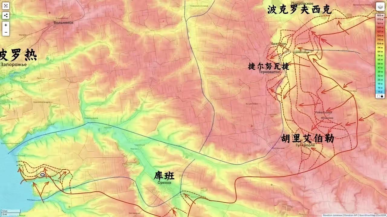 乌军总司令希尔斯基终于对扎波罗热战局上心了，紧急调来4个独立突击团到古利艾波列（