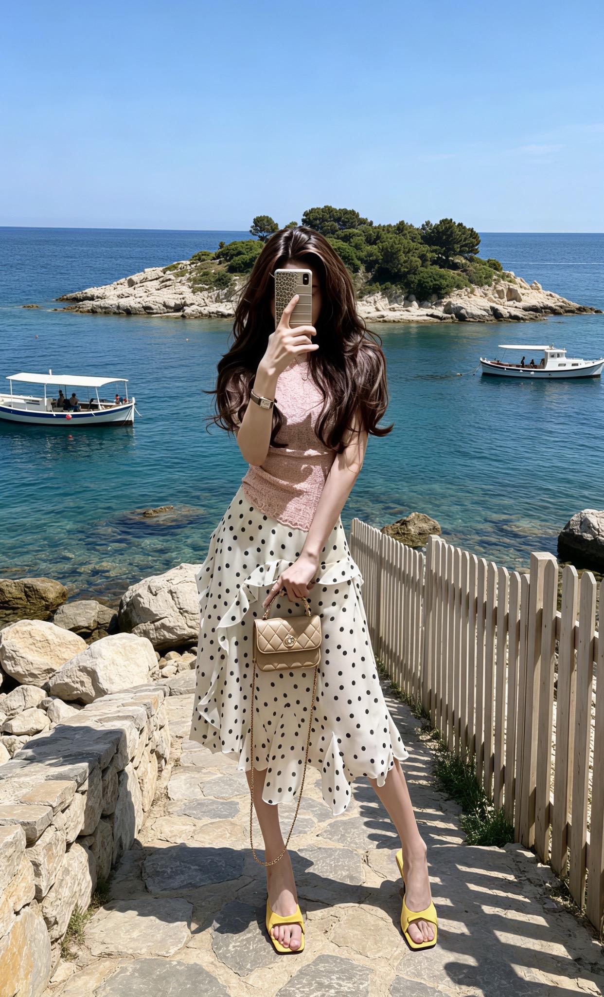 夏日打卡穿搭 分享夏季韩系穿搭 波点裙 五一出游穿搭减龄穿搭