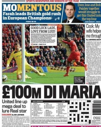 【曼联大手笔！1亿英镑豪购迪马利亚】8月18日，英超首战即被绝杀，阵容中短板暴露