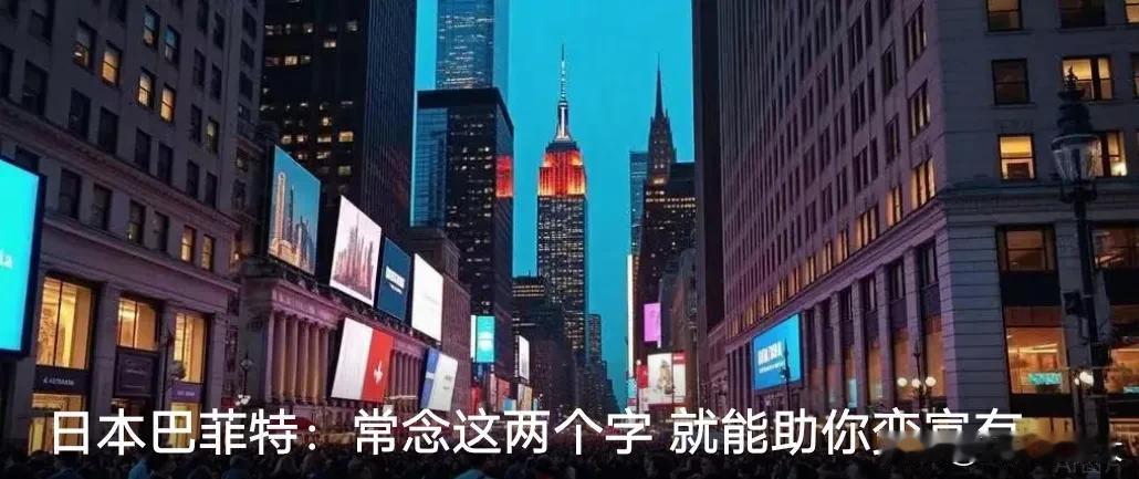 日本巴菲特：常念这两个字 就能助你变富有

这世上果真有一个词如此强大，以至于它