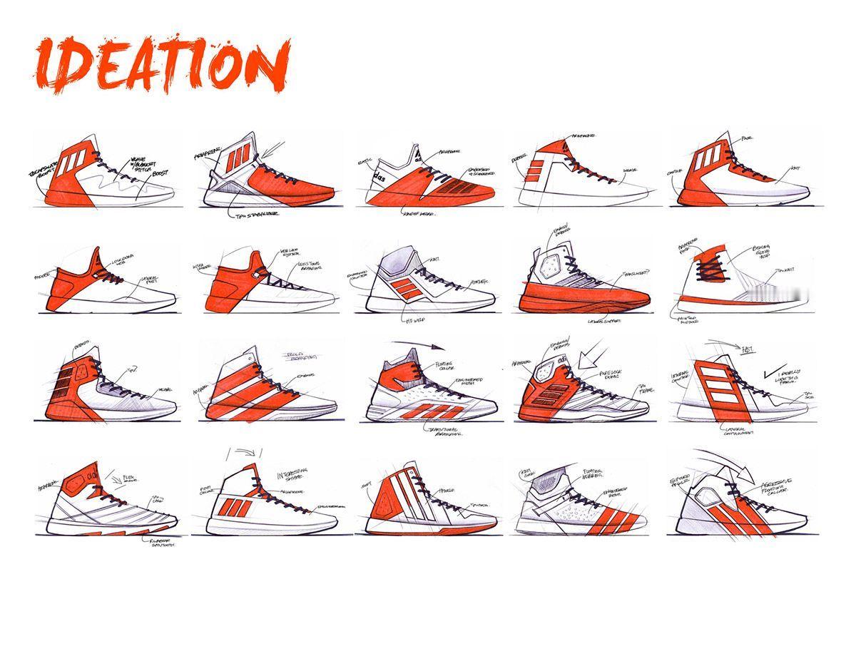 三条杠的放置位置 设计 看样子就知道大概什么时期的鞋子了球鞋设计图