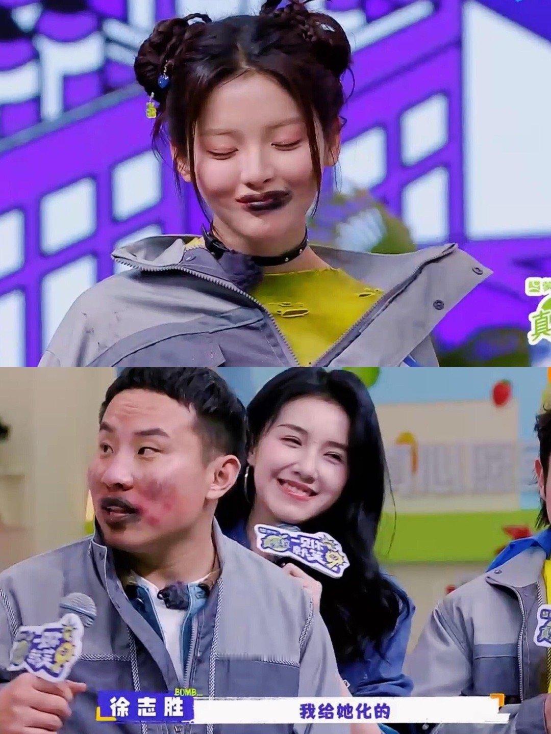徐志胜化妆名场面2.0版上次被志胜笑鼠还是他给李雪琴化天仙妆，这次和杨超越组队，