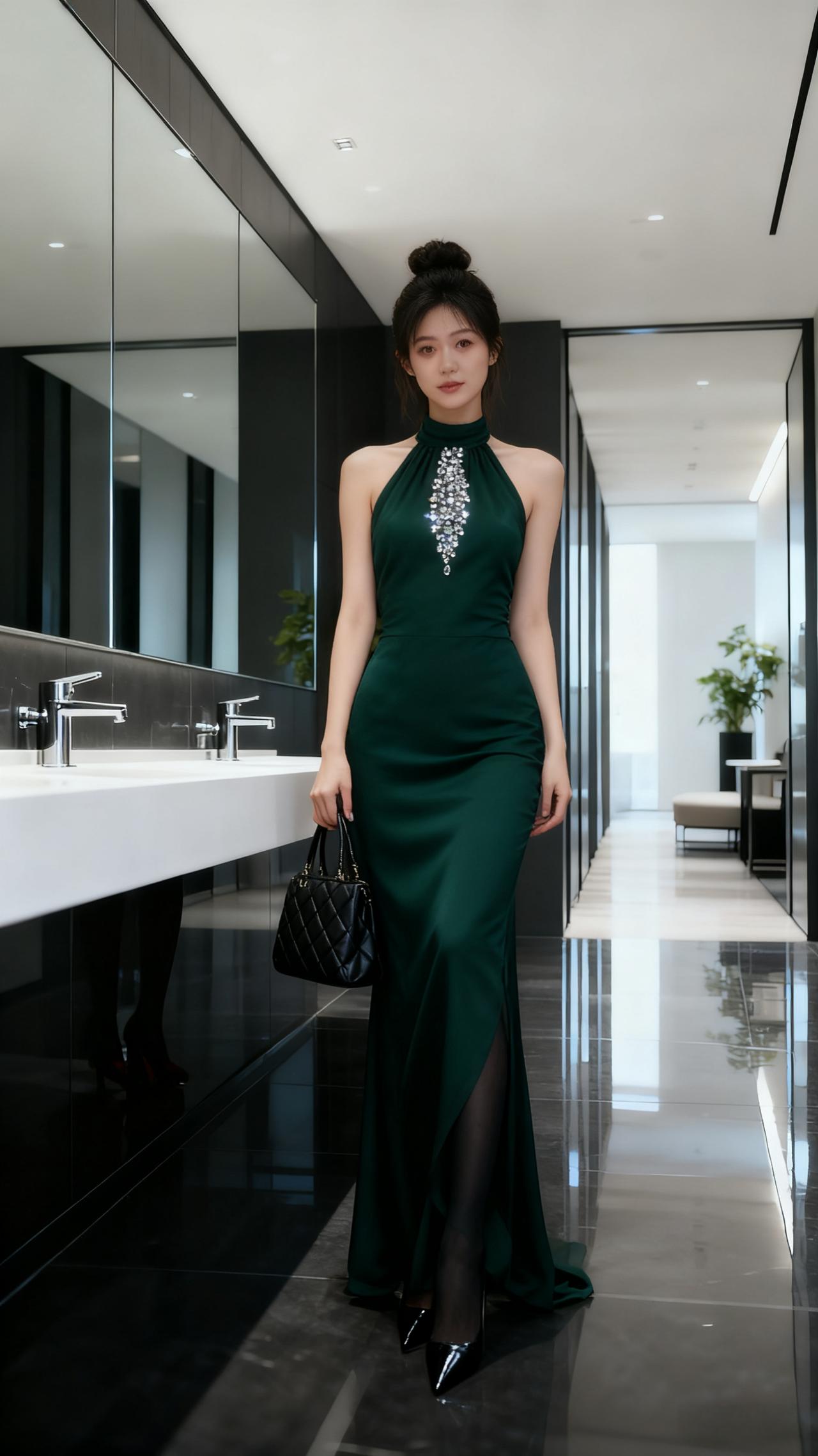 连体裙，需要身材高挑的女生，才能征服。
[星星眼][星星眼]气质范连体裙