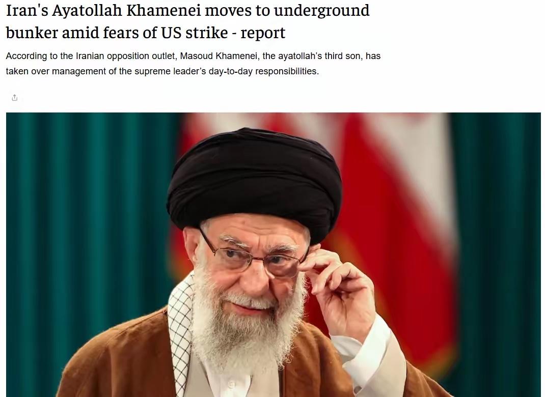 据《耶路撒冷邮报》报道，伊朗最高领袖阿亚图拉·阿里·哈梅内伊在高级安全和军方官员