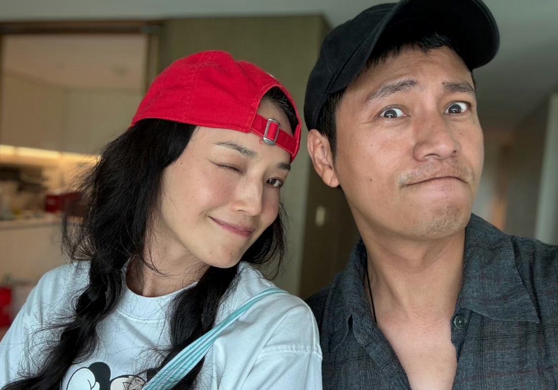 舒淇陈坤素颜合照姐姐不用减了！！这样就超美的！！太瘦的话对身体也不好[苦涩] ​