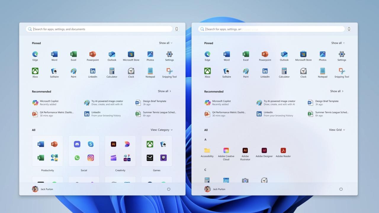 微软推出 Windows 11 新开始菜单设计

微软正在向 Windows 1
