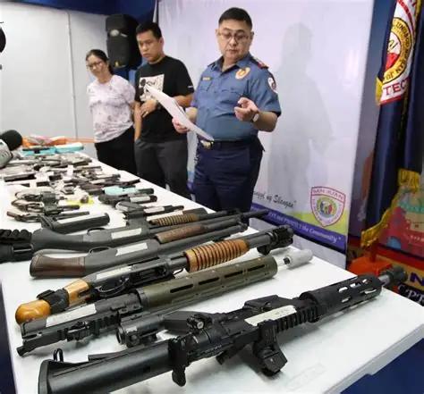 菲国警从安全机构和警卫手中缴获 的非法枪支
