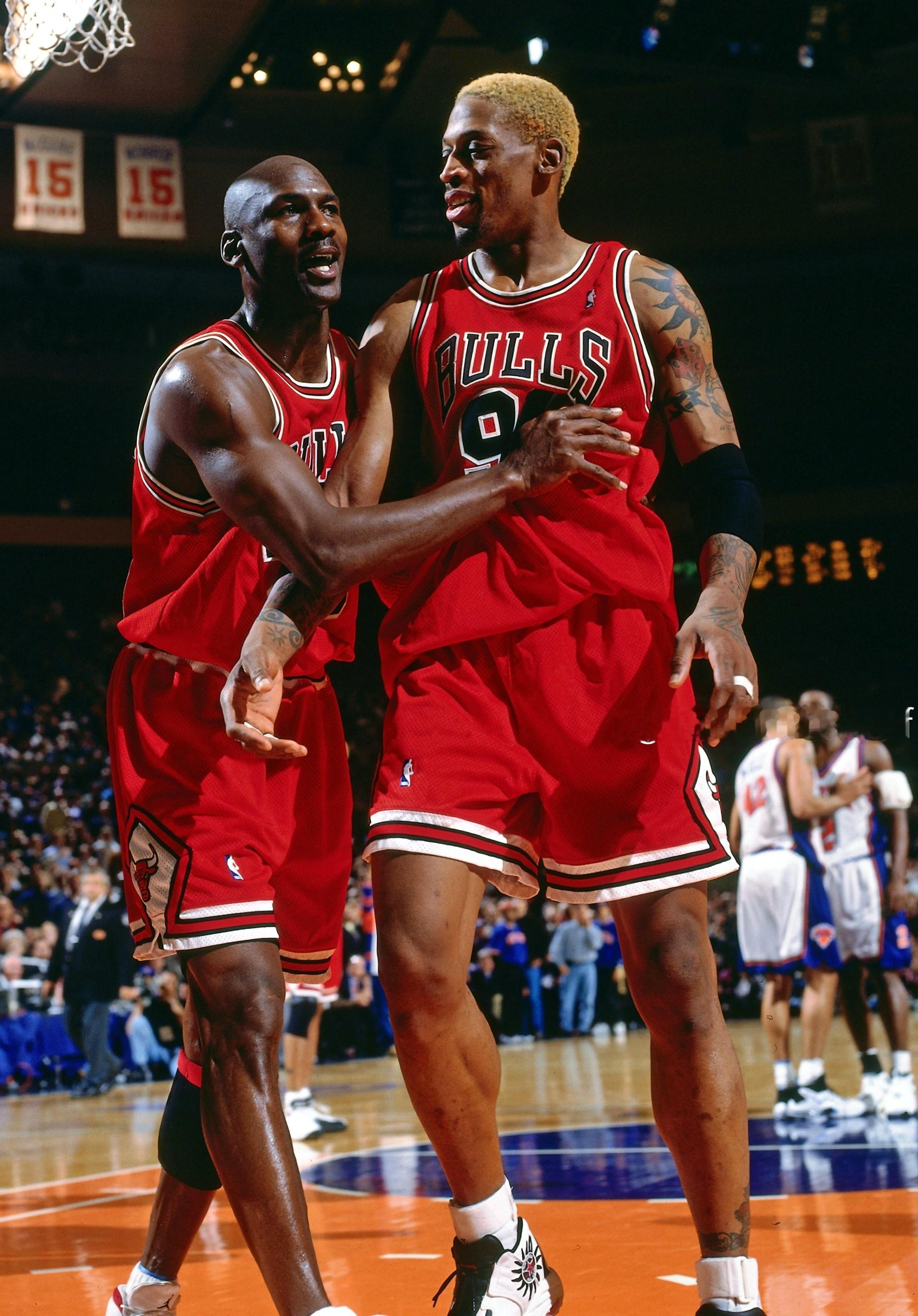 Michael Jordan & Dennis Rodman 1998nba乔丹