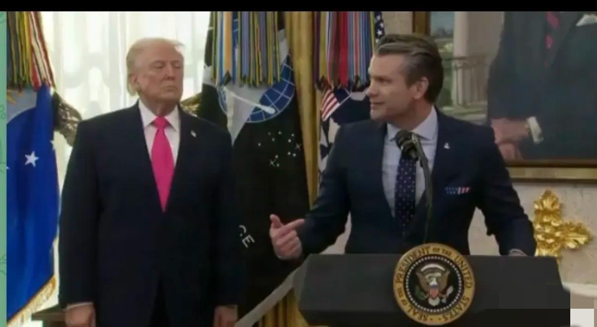 特朗普今天说：“我不想这么说，但我不得不说。我跟战争部长皮特和参谋长联席会议主席