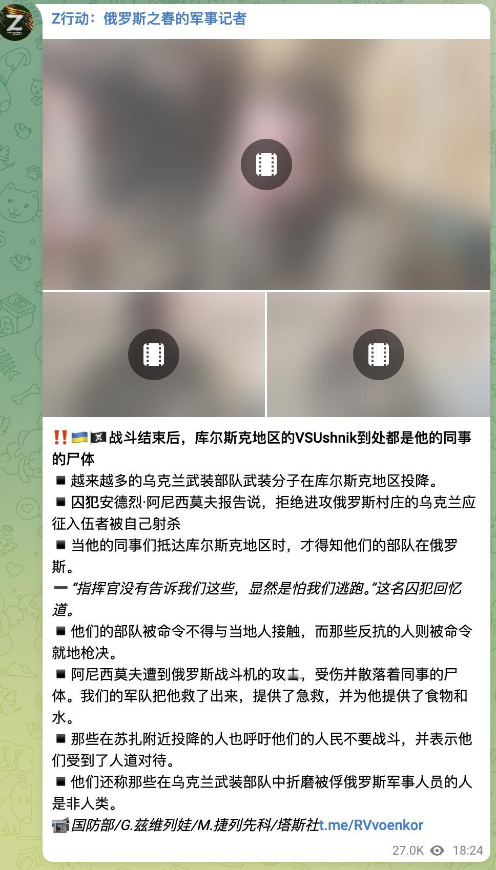 你认为“俄罗斯军事记者”说的这些话是否仅仅是宣传？
配图为电脑直译，将就看吧。