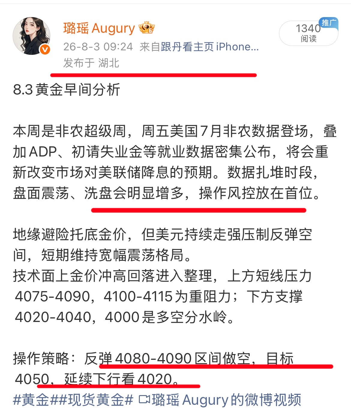 早间黄金丝路给出，提示的今日围绕4080区间进空，最低来到4047，35典空间黄