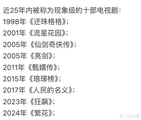 这些现象级，你们追过几部？ ​​​