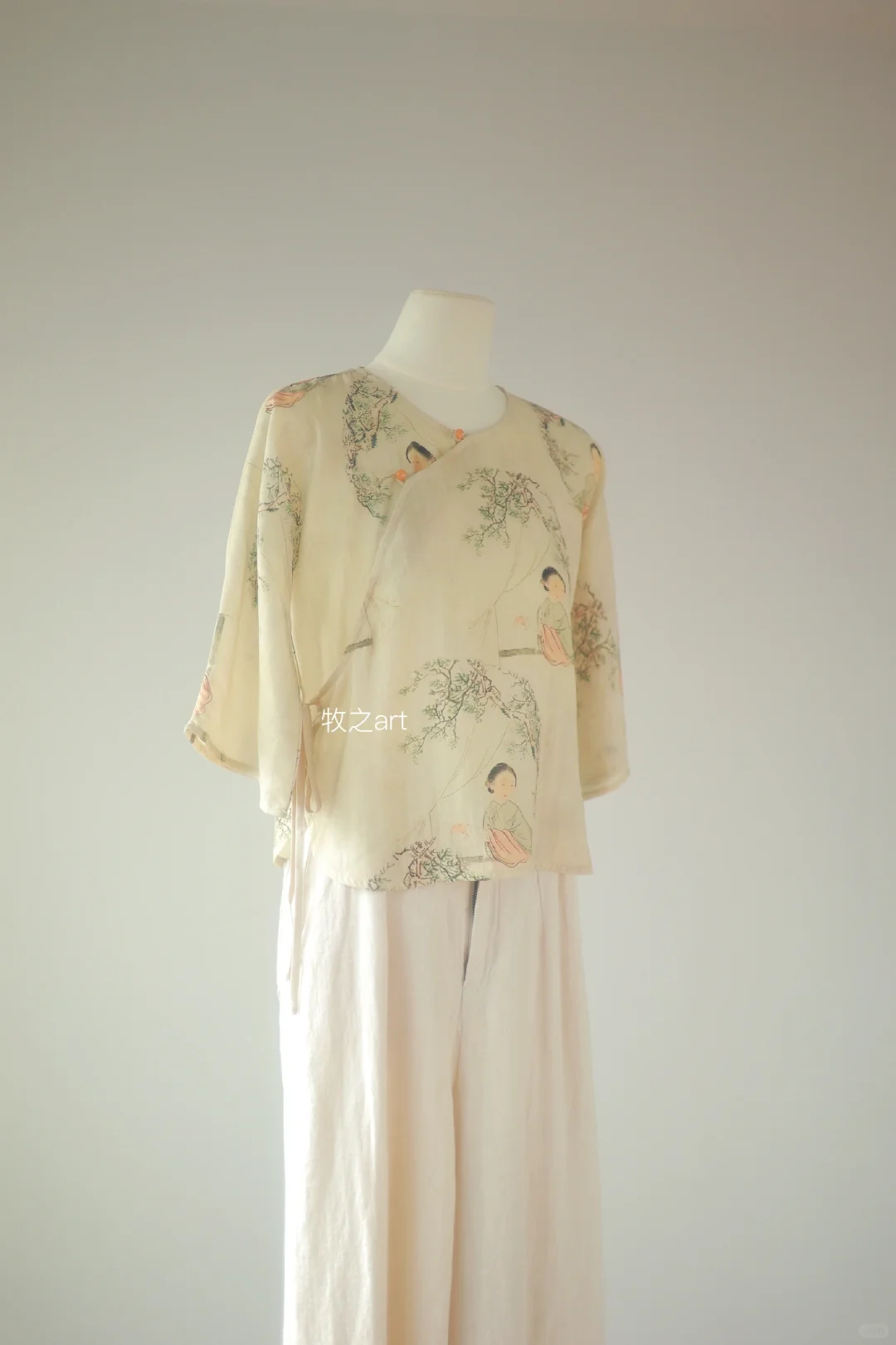 倚窗佳人｜民国风苎麻上衣