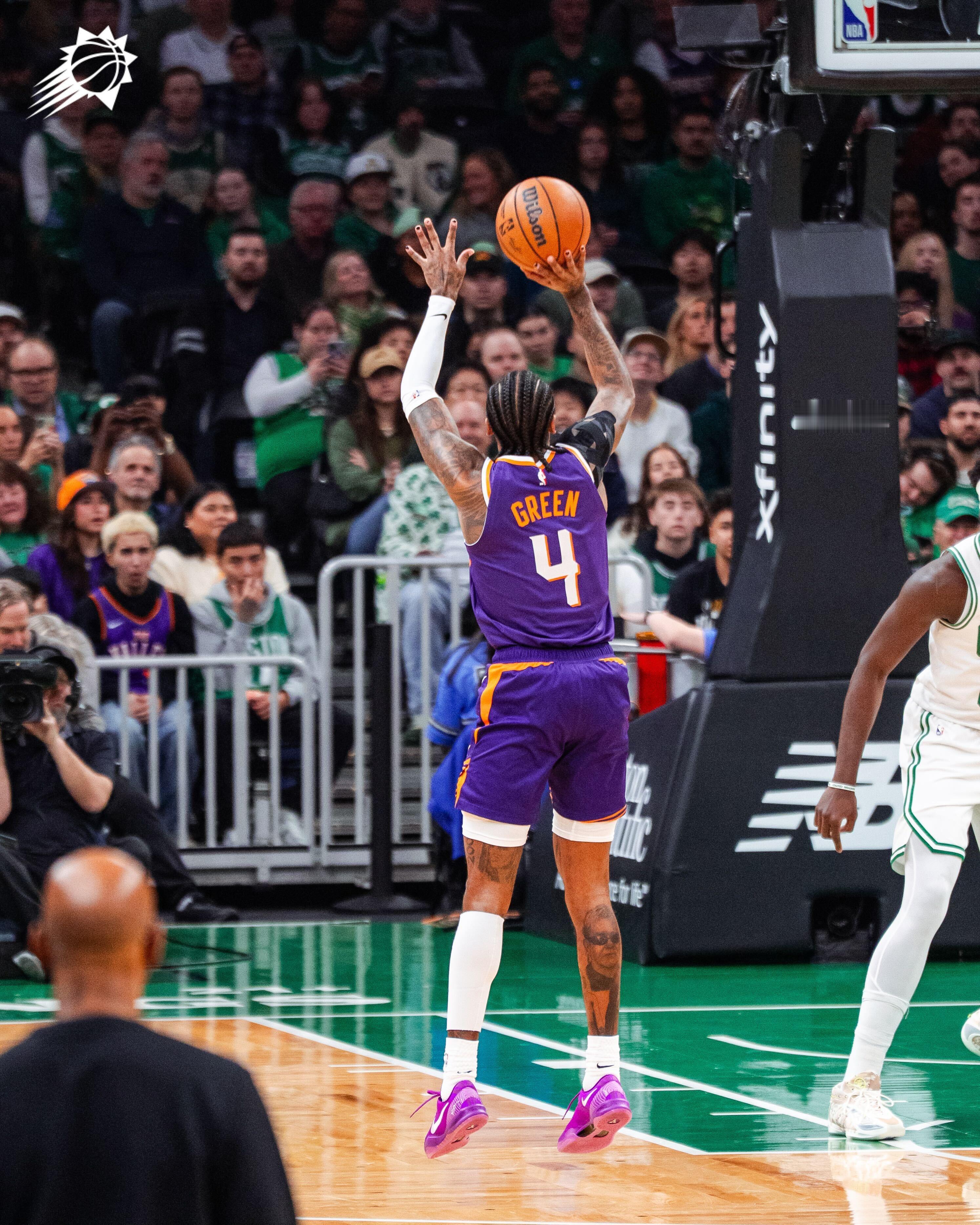 JG第一次三分出手，直接命中👌菲尼克斯太阳 ｜旭日东升 ｜太阳vs凯尔特人