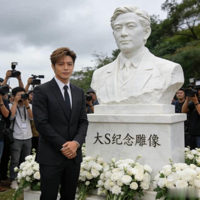 罗志祥现身大S纪念仪式：沉默的告别，是对青春与友情的最好致敬
 
大S纪念雕像揭
