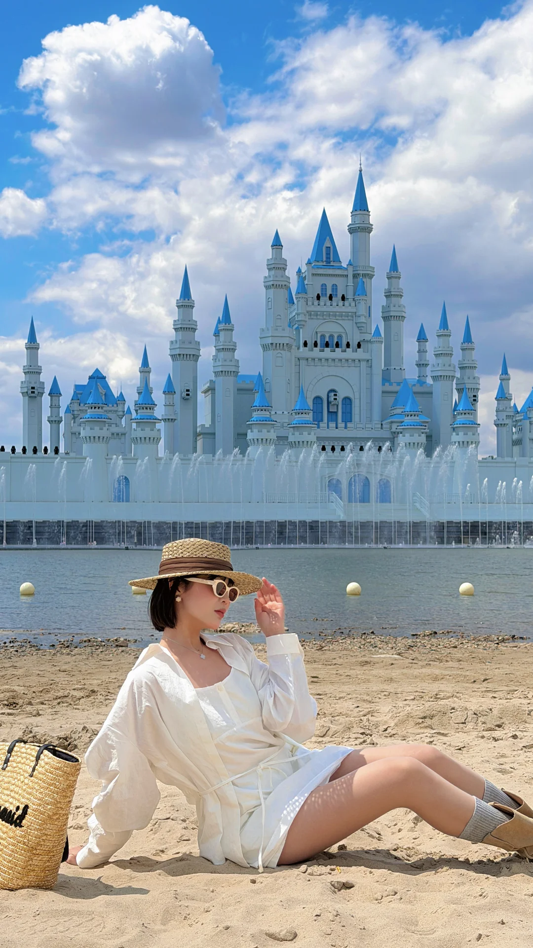 长春永不融化的冰雪城堡 沙滩🏖️蓝色梦幻