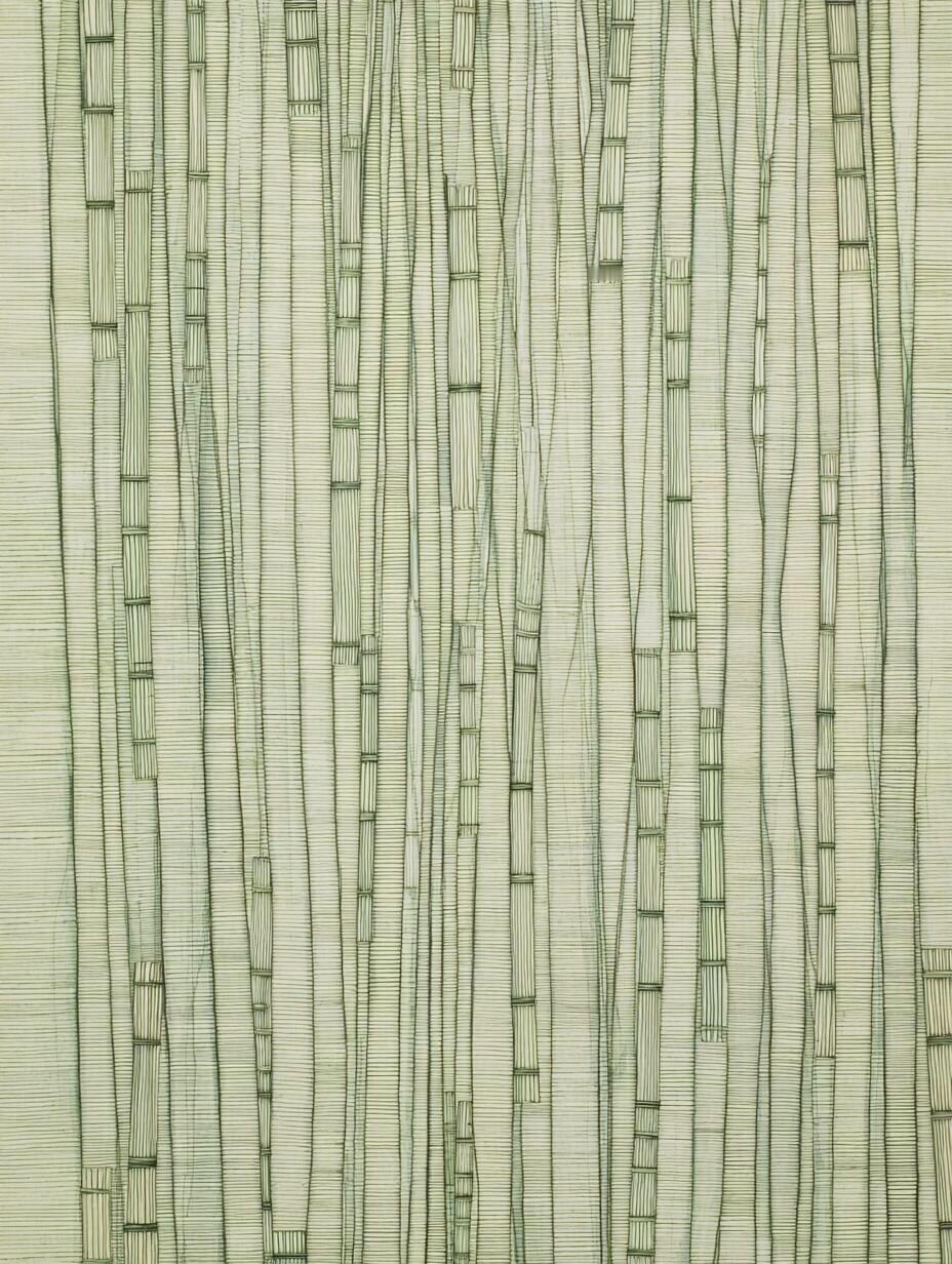 青脉微章 | 青线成节，脉律自立；不见其竹，唯存其骨。 