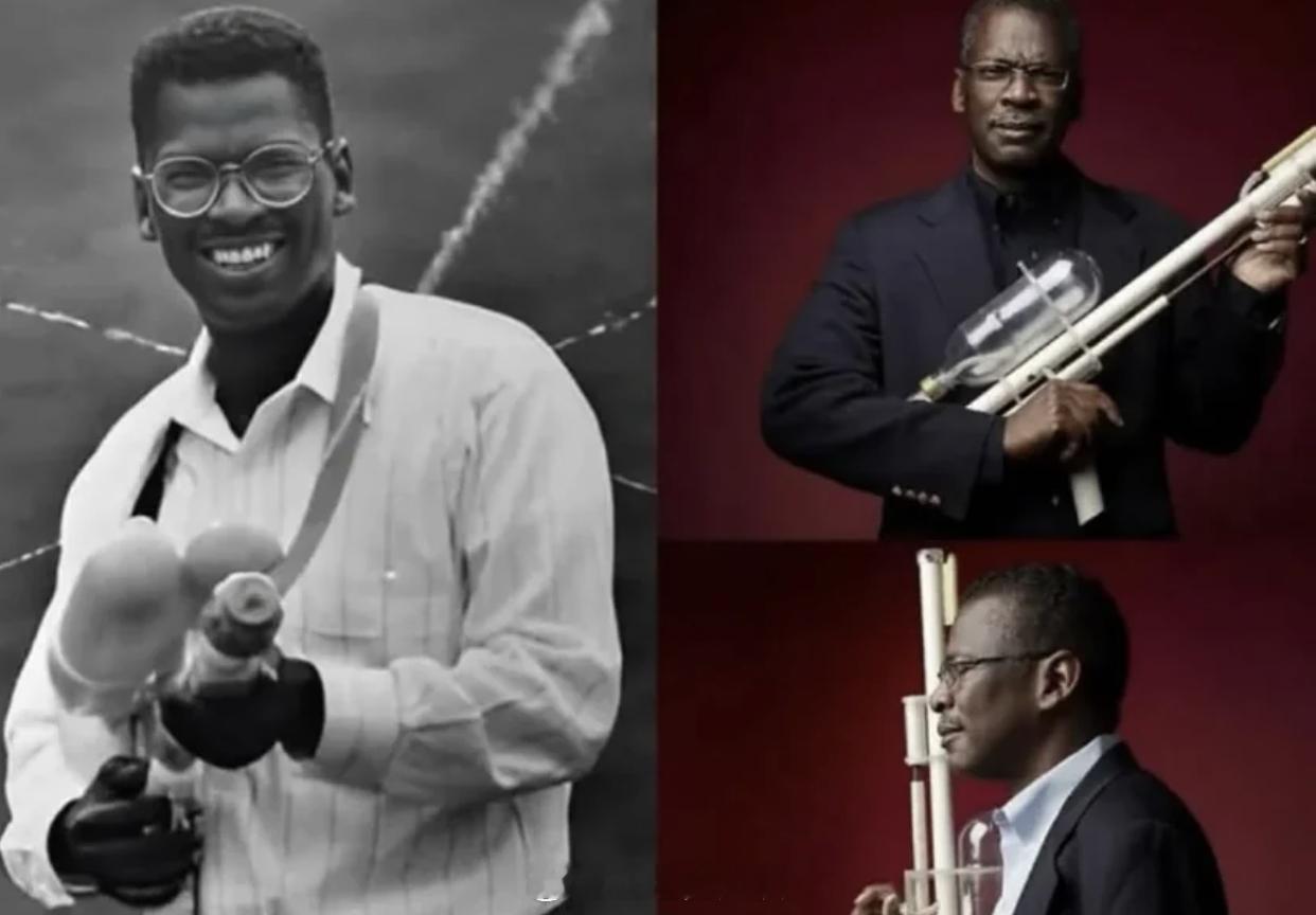 超级浸泡器的发明者朗尼·约翰逊 (Lonnie Johnson) 在发明超级浸泡