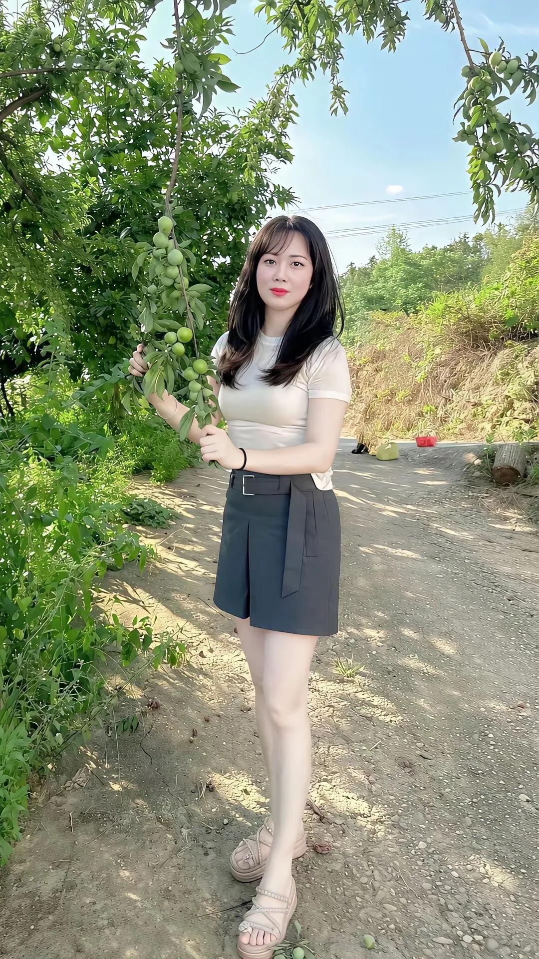 从头到脚，白的发光，这是婆婆们心中的儿媳妇吧。