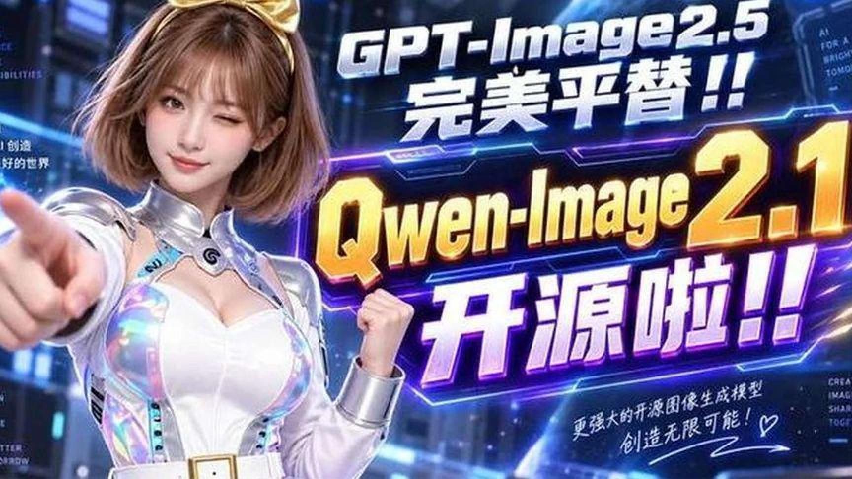 Qwen-Image2.1已经开源了，堪称GPT-Image