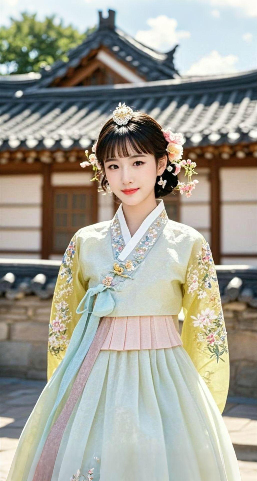 AI扩图 AI花簪古意