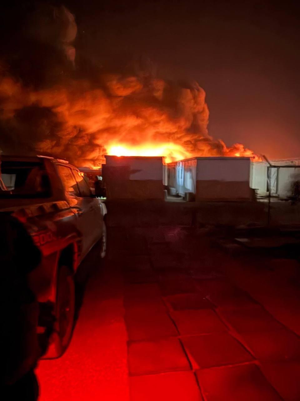 照片显示，在约旦穆瓦法克·萨尔蒂空军基地，当地时间7月17日晚，一枚伊朗弹道导弹